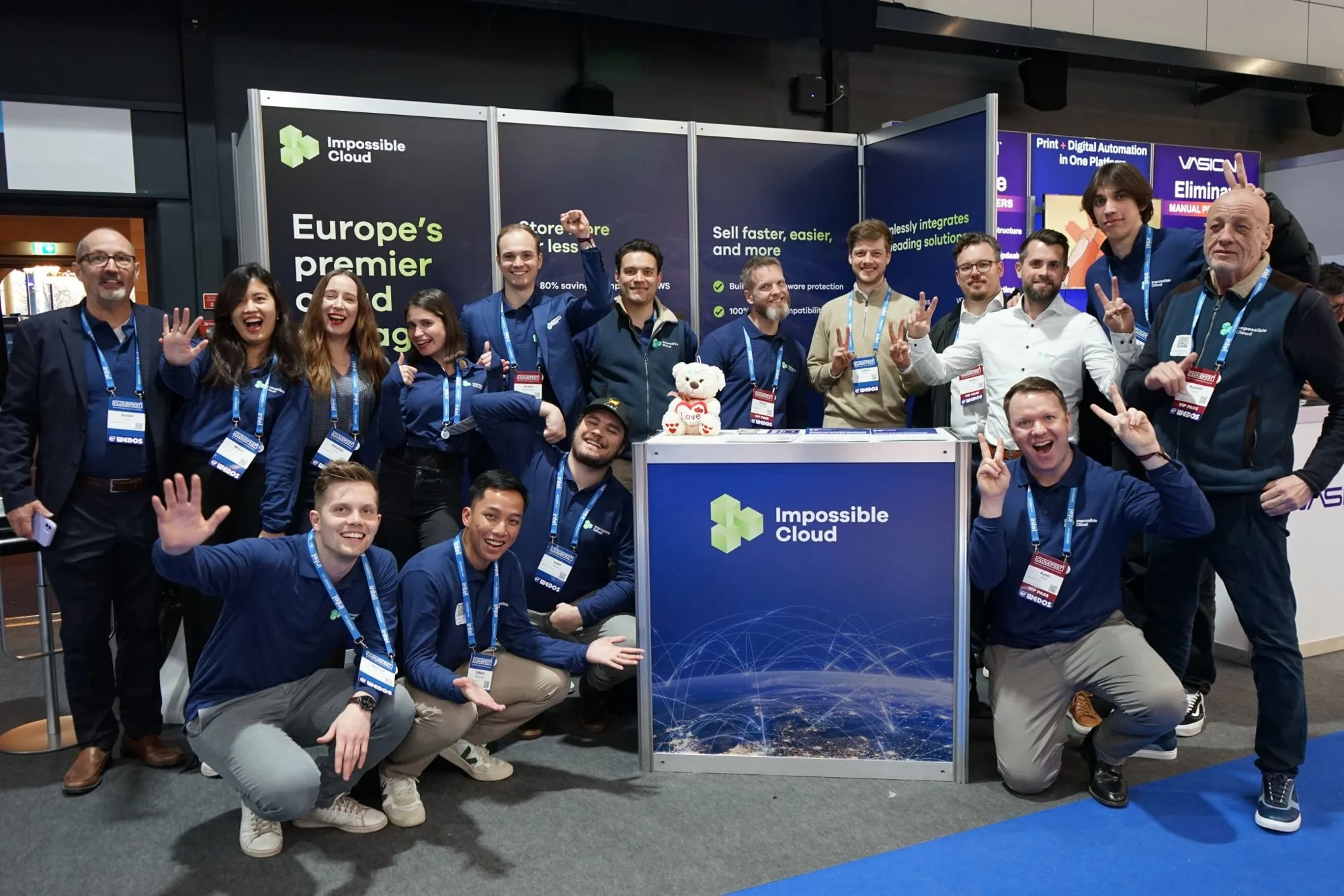 The Impossible Cloud team at its CloudFest booth